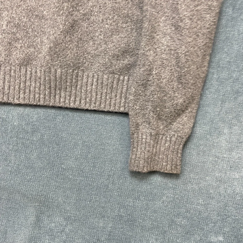 Banana Republic Sweater Mens Medium Heather Gray Knitted Ribbed Hem Winter Wear